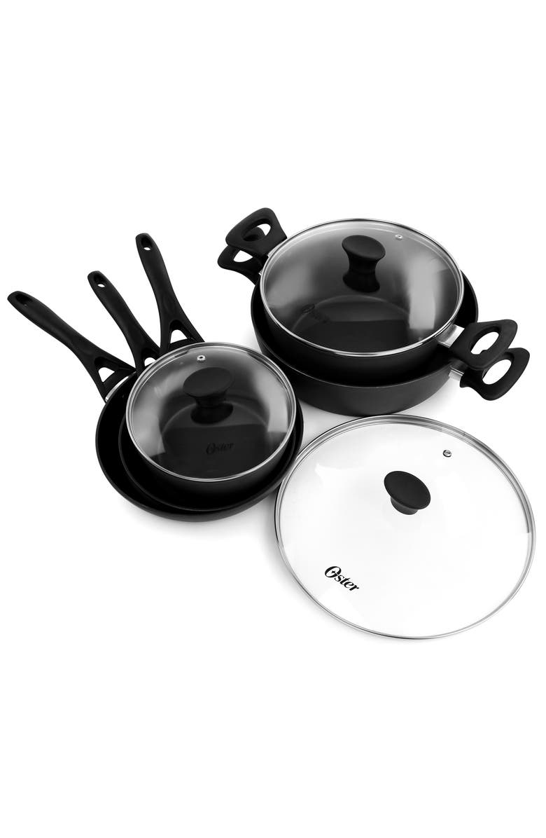 OSTER Non Stick 10 Piece Aluminum Cookware Set, Alternate, color, Black