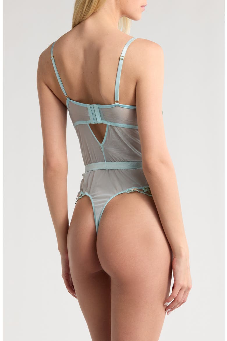 Embroidered Underwire Bodysuit, Alternate, color, POWDER BLUE MULTI