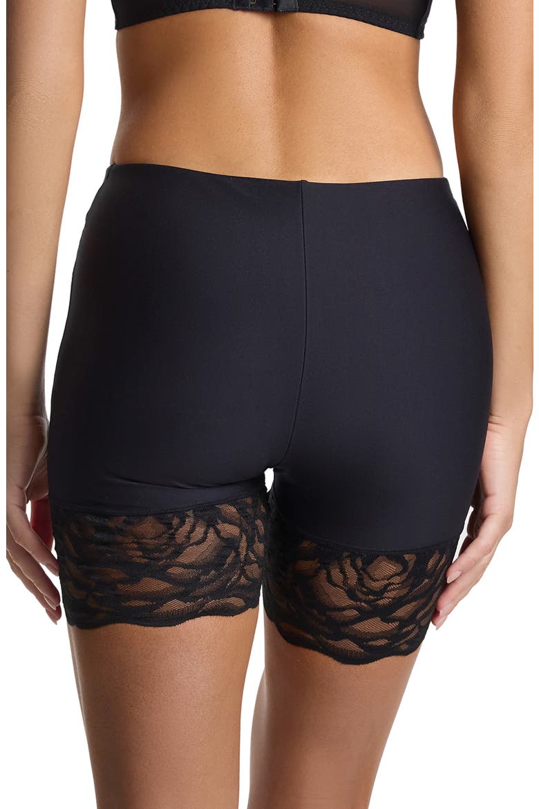 Tiffany Lace Trim Bike Shorts, Alternate, color, BLACK