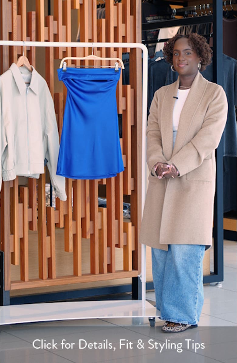 Phillipa Strapless Satin Minidress, sales video thumbnail