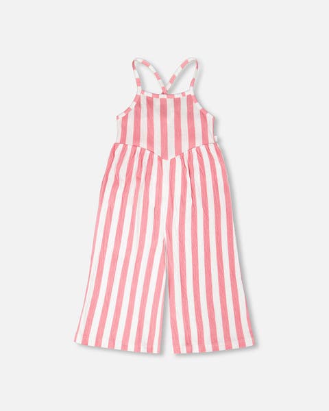 Crinkle Jersey Stripes Jumpsuit (Toddler, Little Kid & Big Kid)