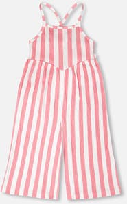 Deux par Deux Crinkle Jersey Stripes Jumpsuit