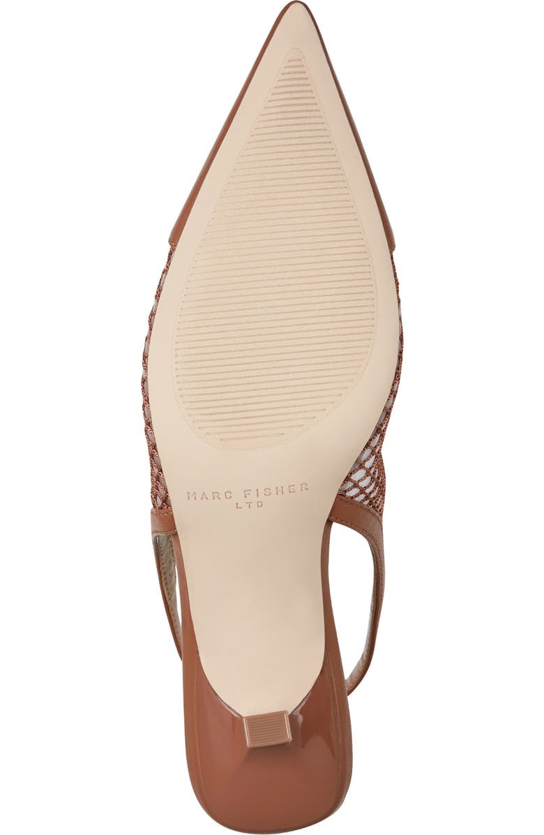 Marc Fisher LTD Gipsi Pointed Toe Slingback Pump, Alternate, color, Medium Brown