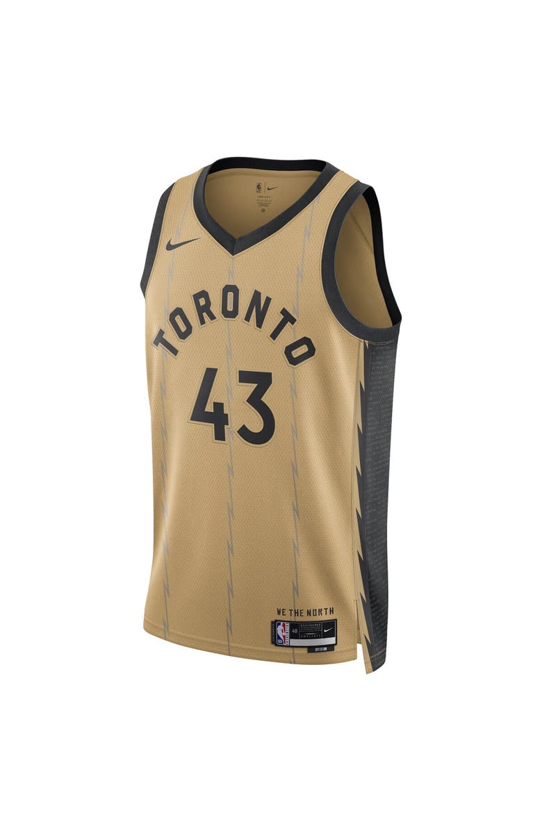 Nike Unisex Nike Pascal Siakam Gold Toronto Raptors 2023/24 Swingman Jersey - City Edition, Alternate, color, 