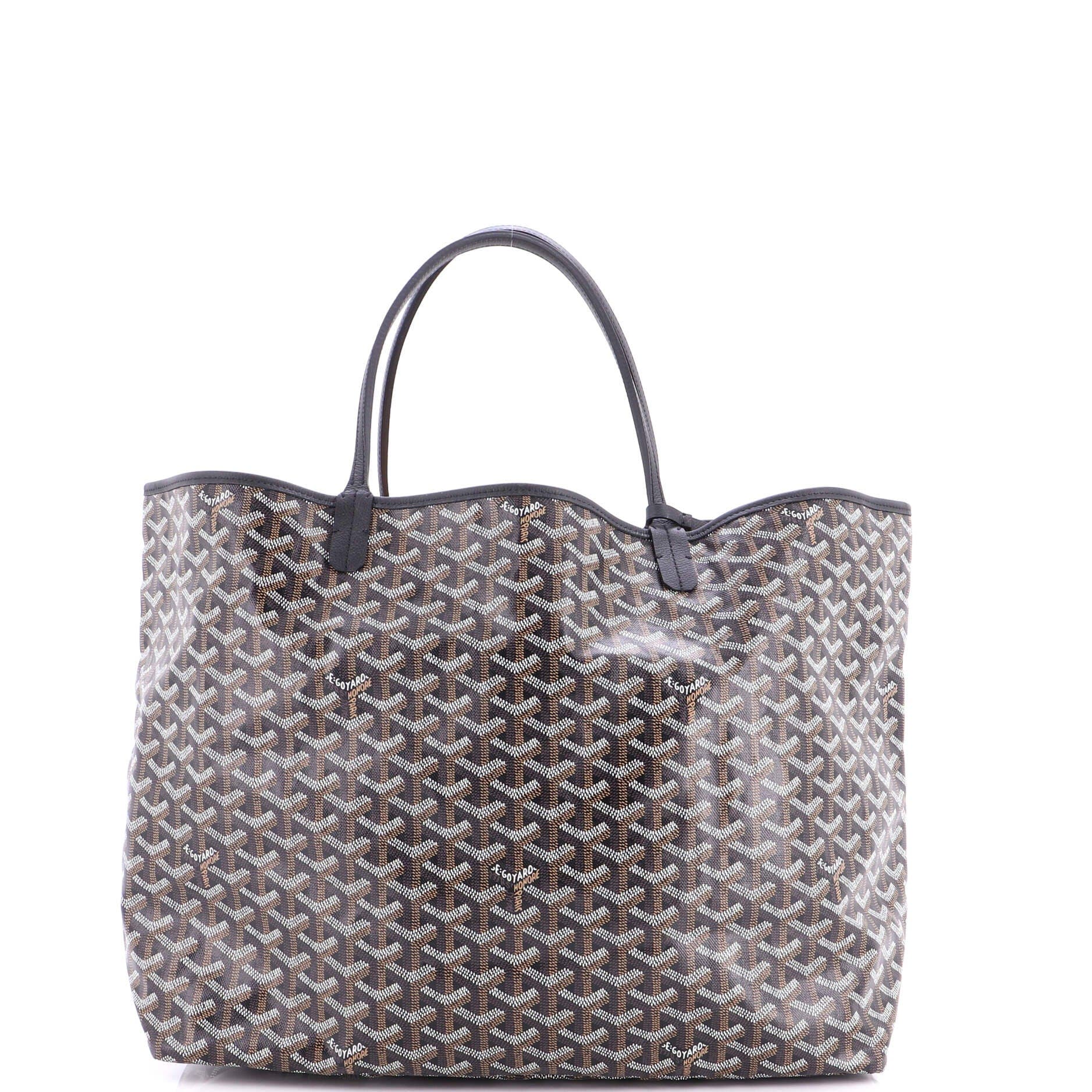 Pre-Owned Goyard Saint Louis Tote Coated Canvas GM, Alternate, color, Black