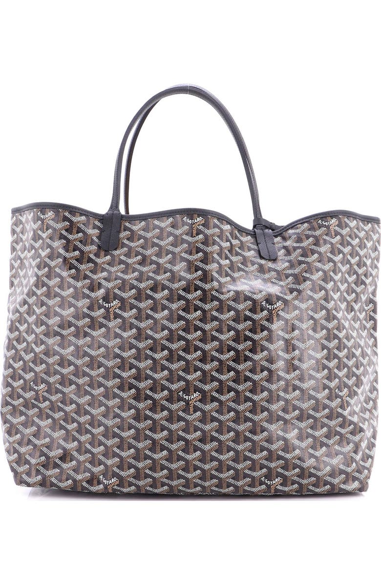 Pre-Owned Goyard Saint Louis Tote Coated Canvas GM, Alternate, color, Black