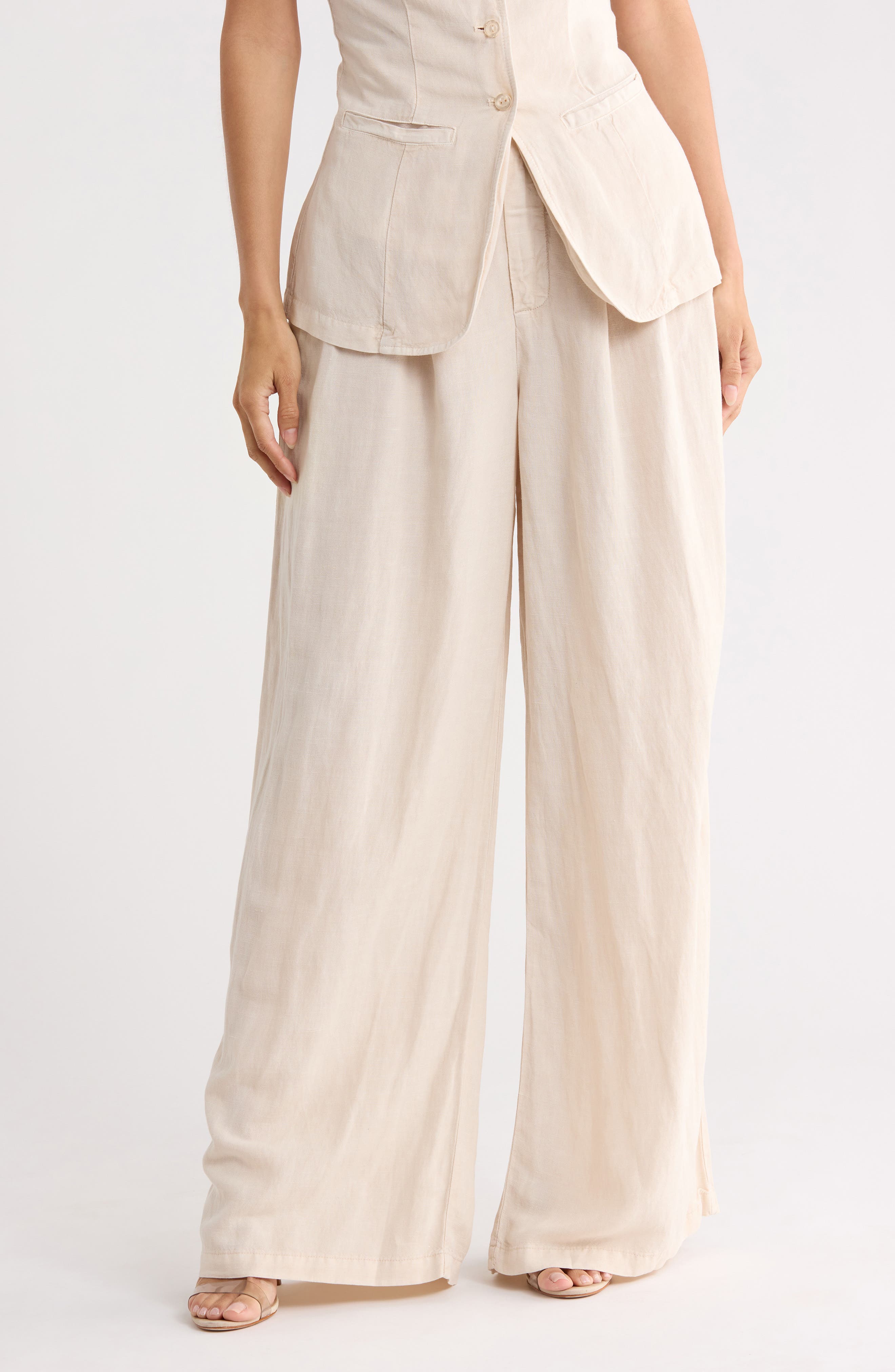 Young, Fabulous & Broke Hope Front Pleat Wide Leg Trouser