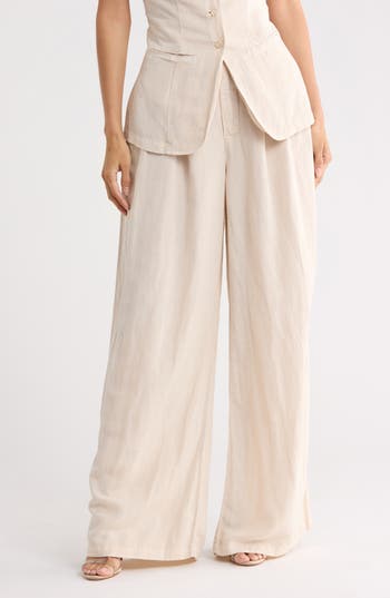 Young, Fabulous & Broke Hope Front Pleat Wide Leg Trouser in Seasalt Pigment at Nordstrom Rack, Size X-Small