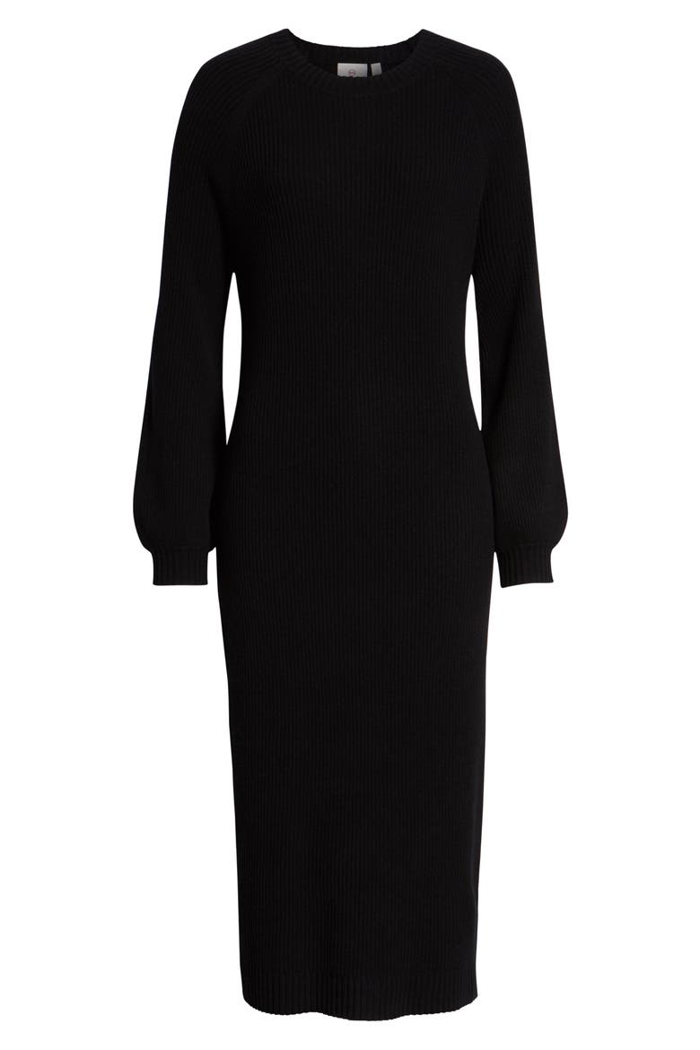 Quaid Knit Sweater Dress, Alternate, color, TRUE BLACK