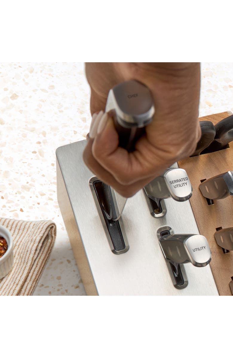 CALPHALON Premier SharpIN Edgetech<sup
™</sup
 15-Piece Knife Block Set, Alternate, color, Black