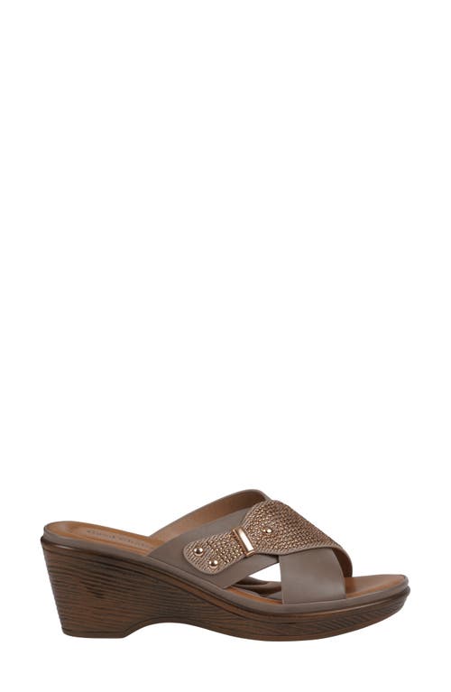 Gc Shoes Ash Comfort Wedge Sandal In Taupe