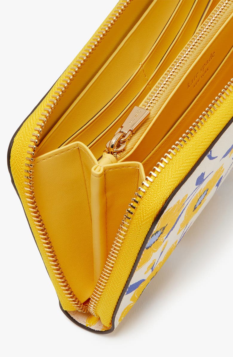 Kate Spade New York morgan sunshine floral wallet, Alternate, color, 