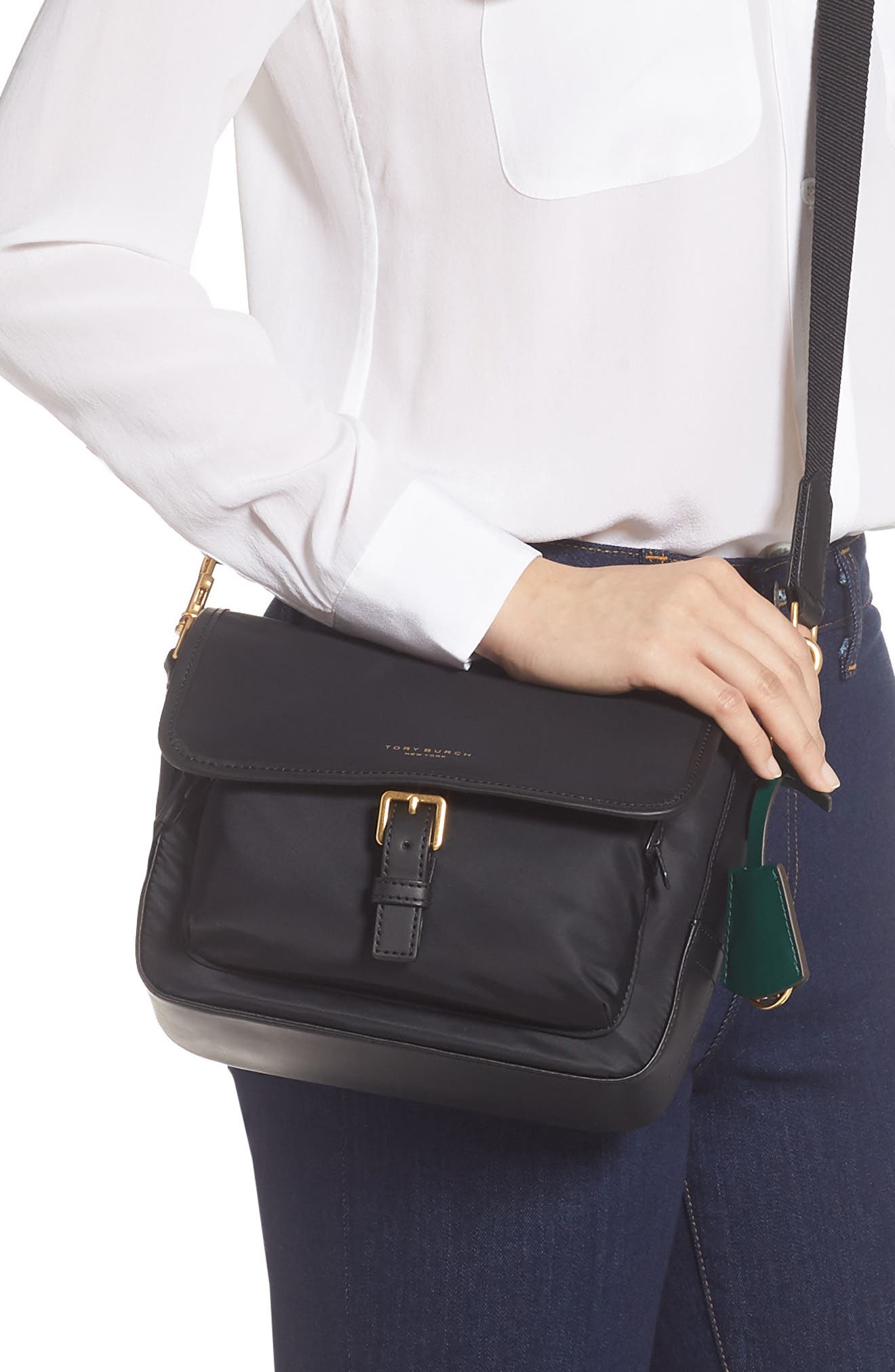 Tory Burch Perry Nylon Crossbody Bag, Alternate, color, 