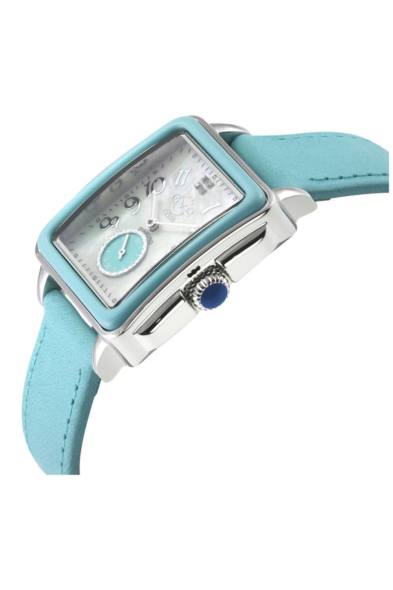 Bari Viva Mother-of-Pearl Dial Diamond Watch, 34mm - 0.02ct., Alternate, color, BLUE