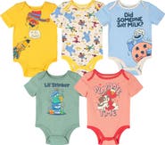 Sesame Street® 5-Pack One Piece Short Sleeve Bodysuits