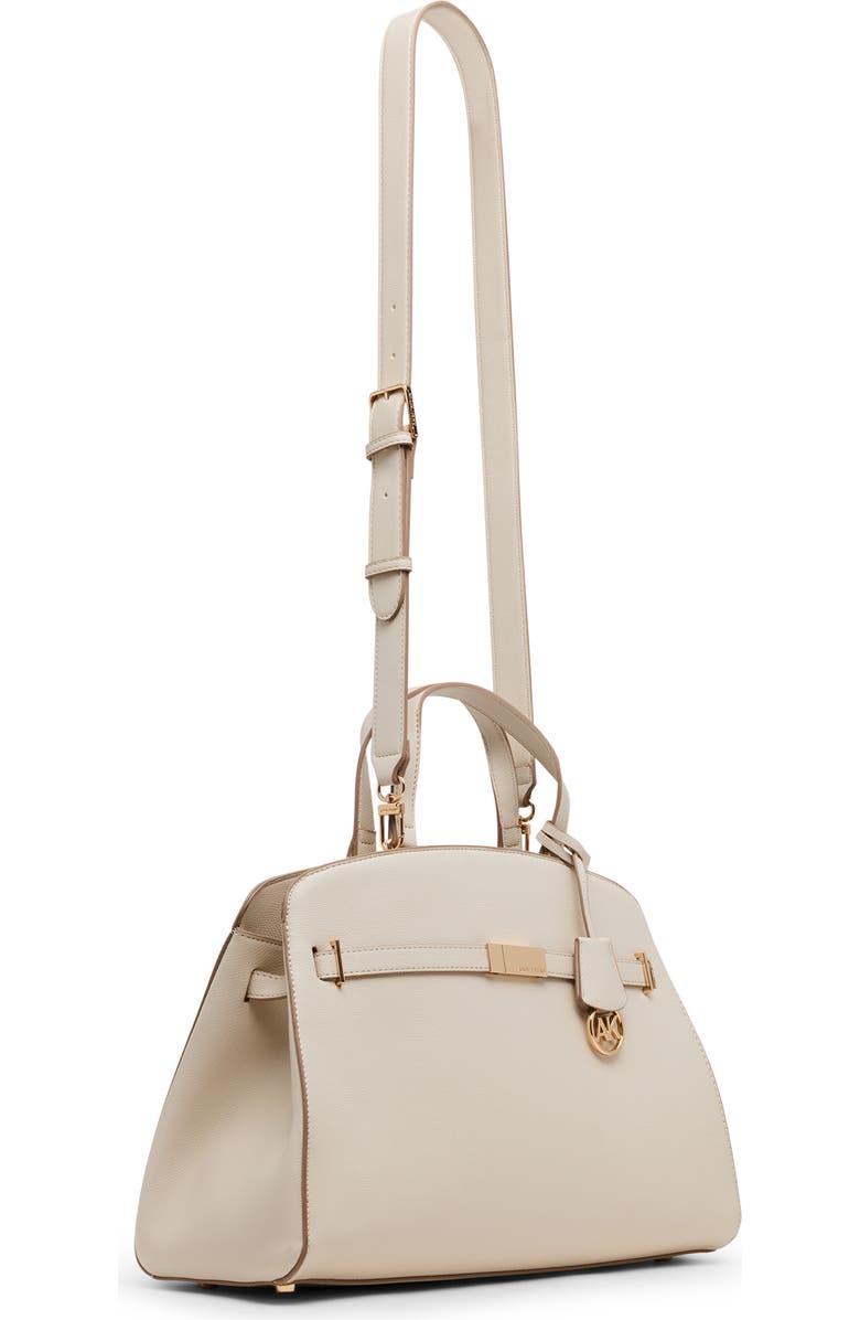 Anne Klein Large Belted Satchel, Alternate, color, Parchment