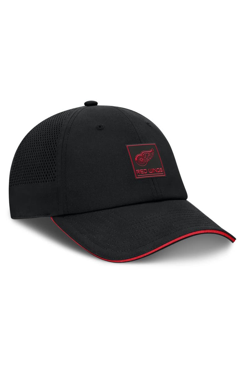 FANATICS Men's Fanatics Black Detroit Red Wings Driver Adjustable Hat, Alternate, color, 