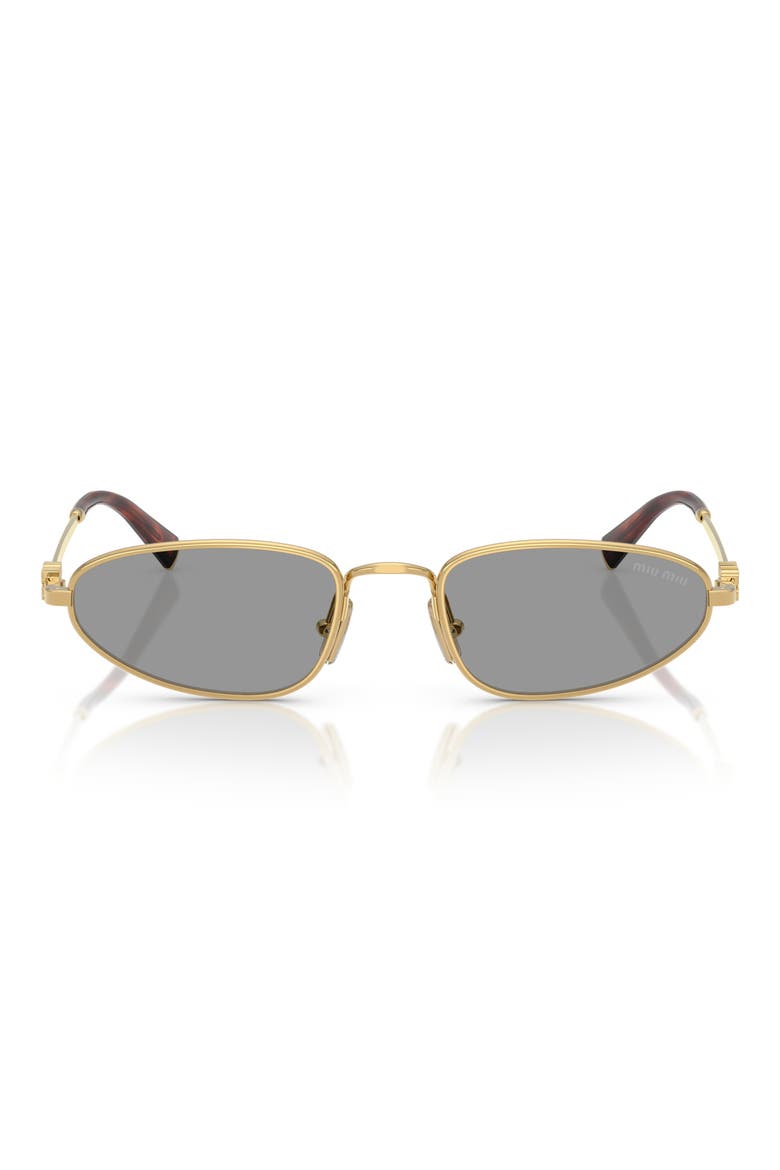 52mm Irregular Sunglasses, Main, color, GOLD / GREY