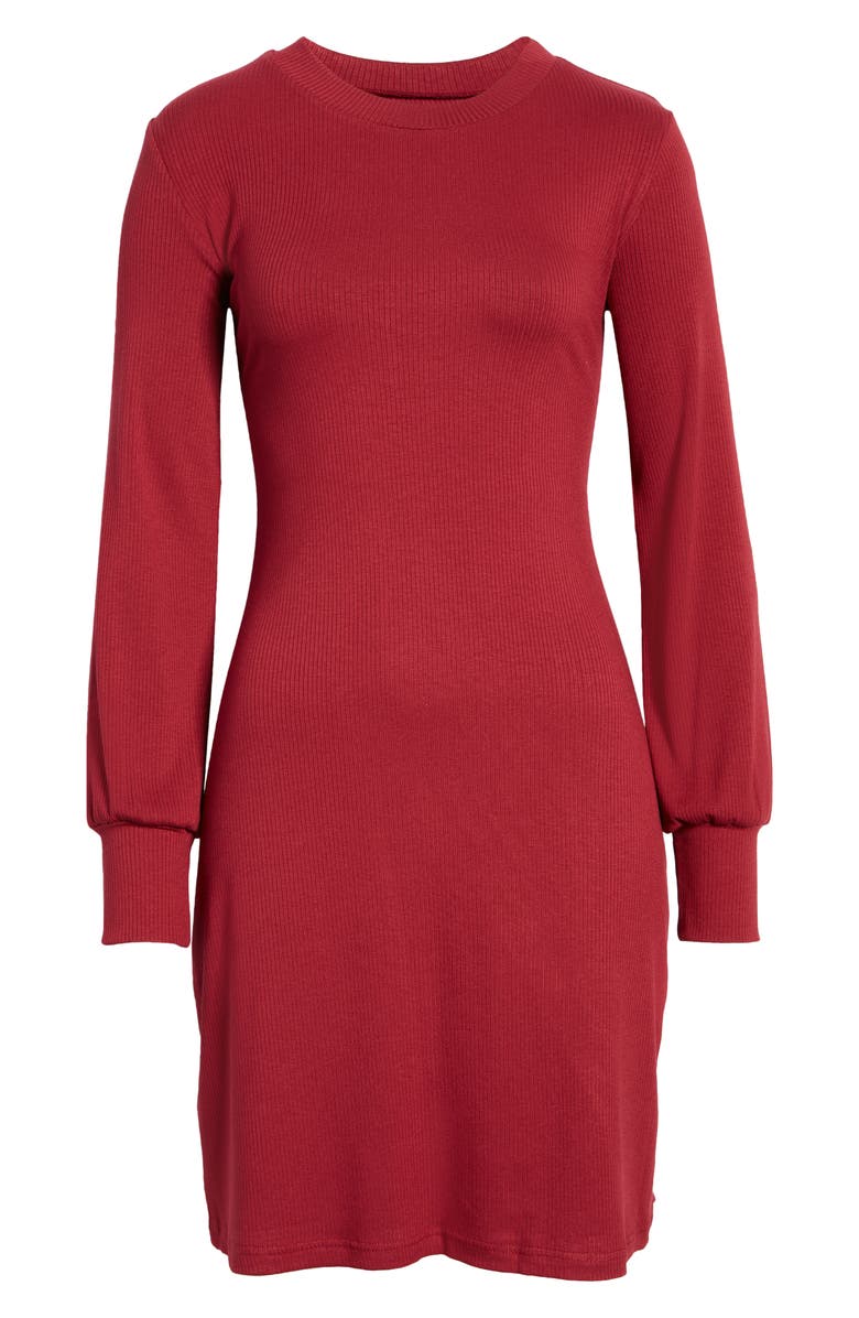 Savi Mom Sochi Long Sleeve Maternity Dress, Alternate, color, Burgundy