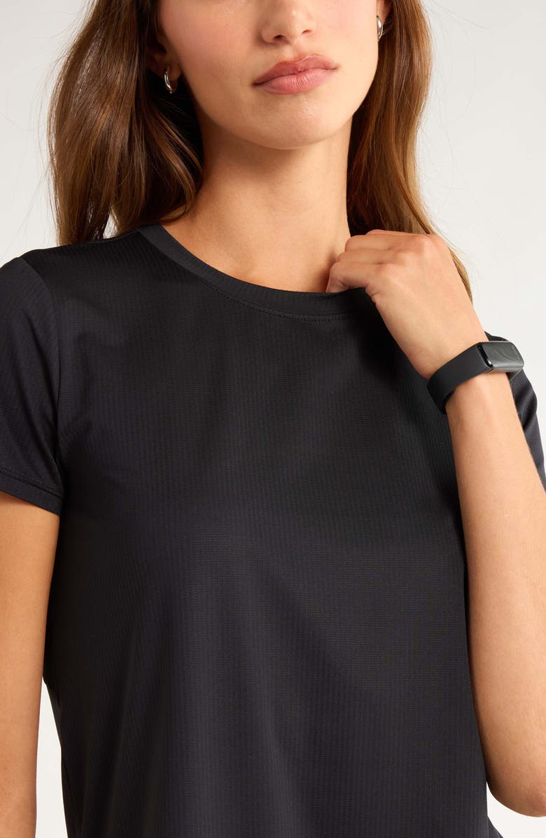 Zella Rally Mesh T-Shirt, Alternate, color, Black