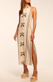 Ramy Brook Gardenia Print Cover-Up Maxi Dress