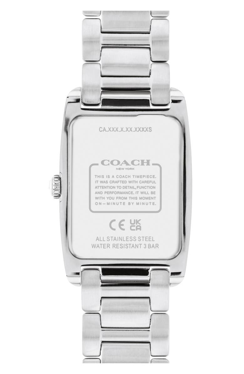 COACH Reese Crystal Rectangular Bracelet Watch, 24mm, Alternate, color, 