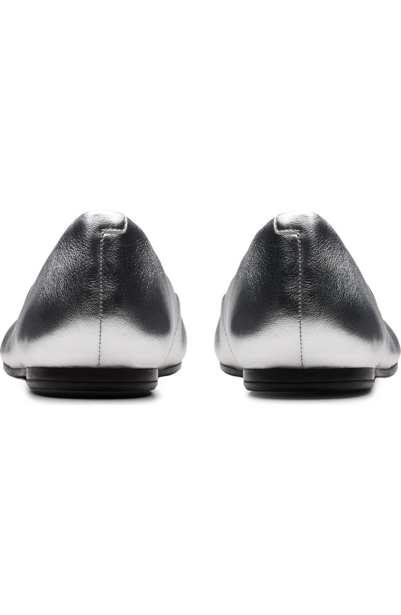 Clarks<sup>®</sup> Livia Lilly Ballet Flat, Alternate, color, Silver