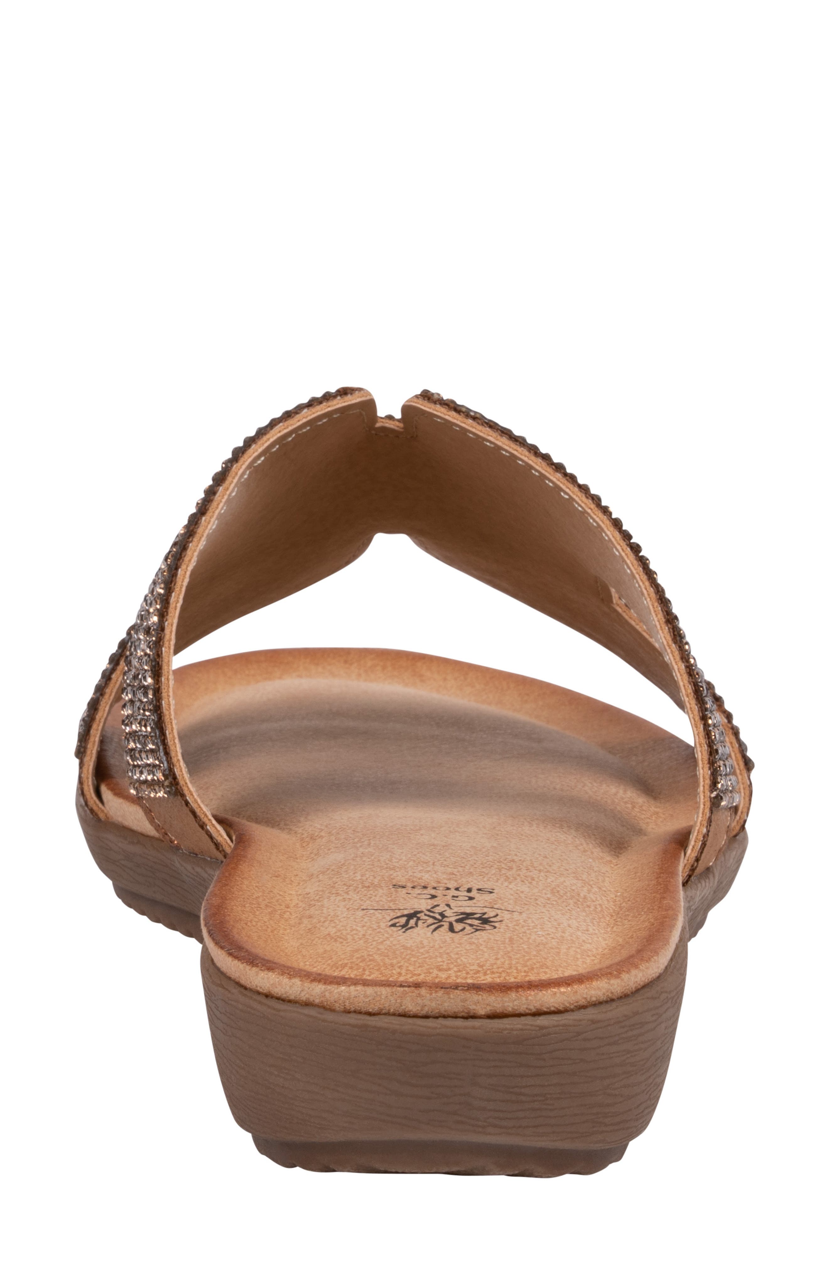 Paxal Rhinestone Embellished Slide Sandal, Alternate, color, BRONZE