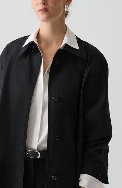 Sleek A-Line Trench Jacket