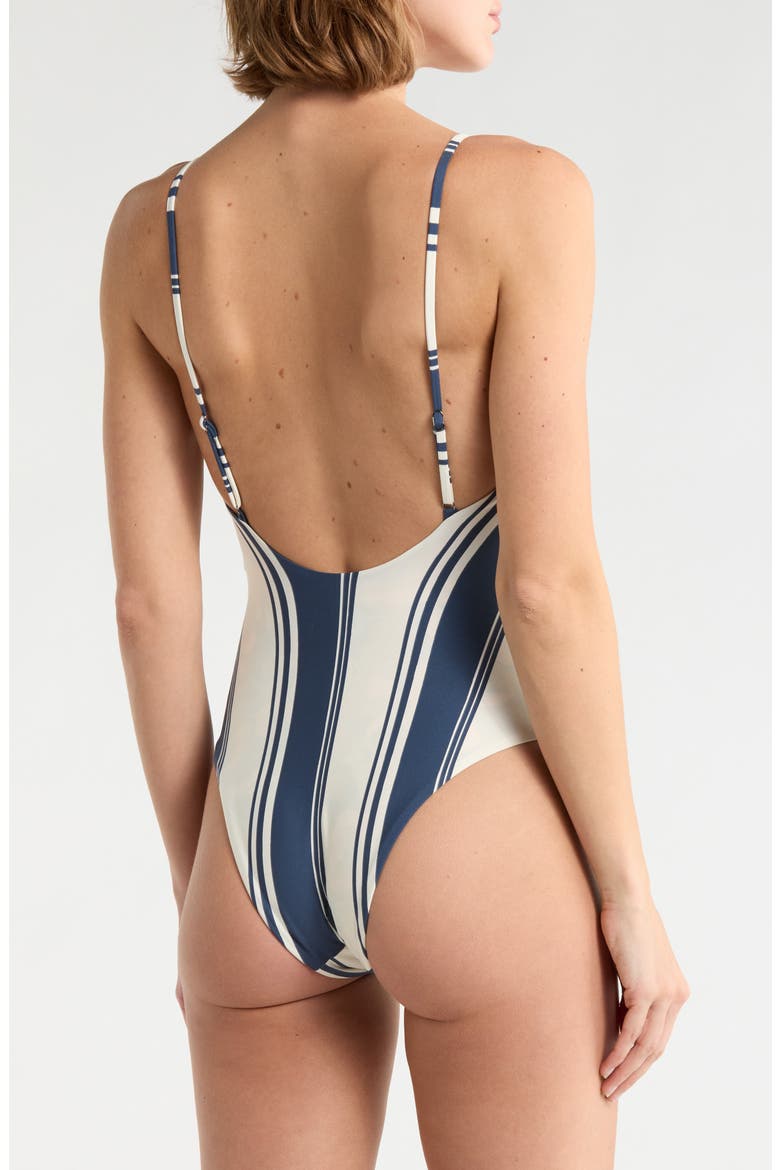 Luster One-Piece Swimsuit, Alternate, color, BLUE
