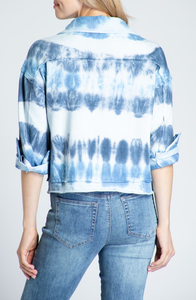 APNY Tie Dye Stripe Cotton Knit Jacket, Alternate, color, 