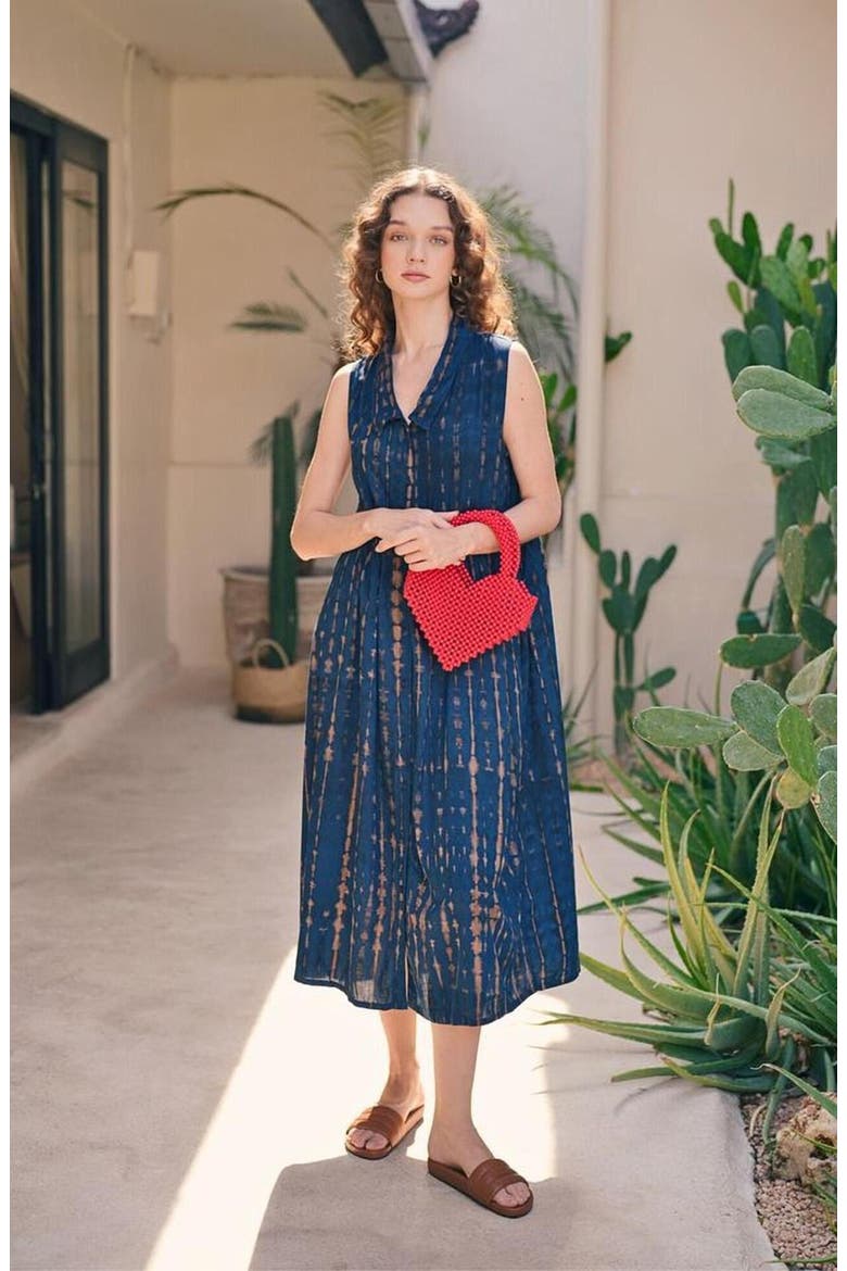 Tina Midi Dress in Ocean Blue, Alternate, color, Blue