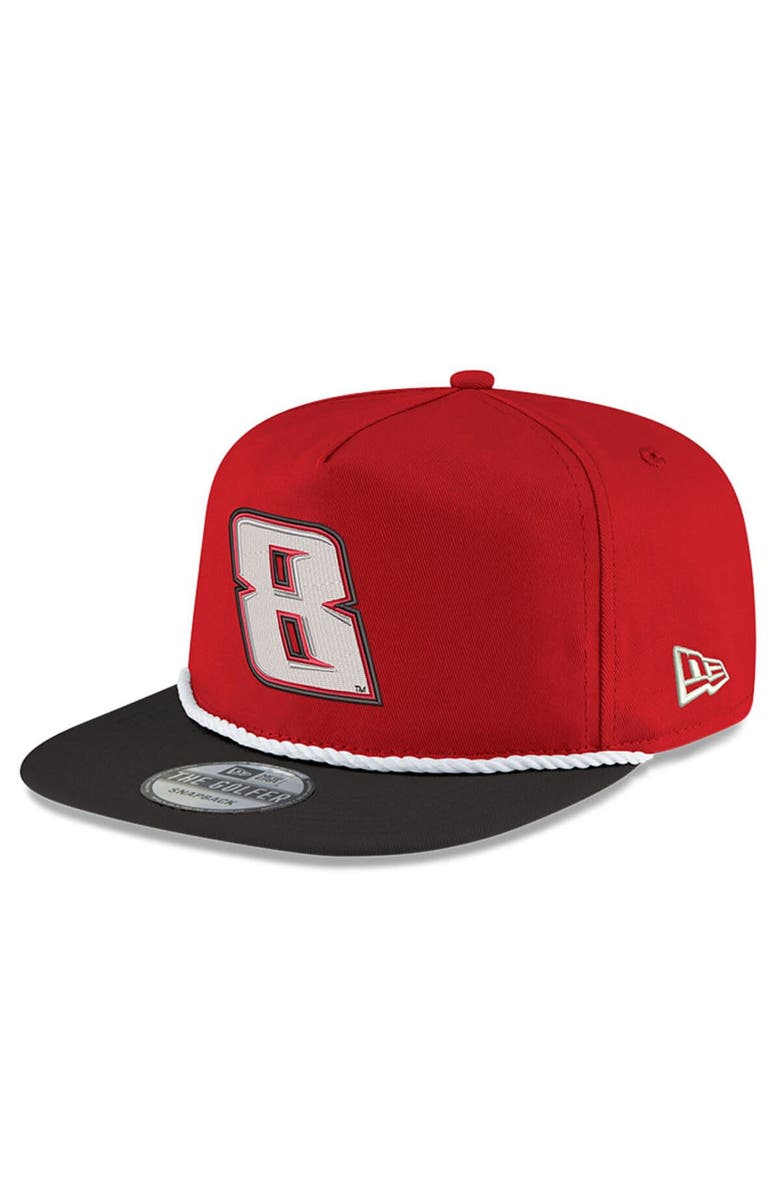 New Era Men's New Era Scarlet/Black Kyle Busch Golfer Snapback Adjustable Hat, Main, color, Scarlet