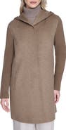 Kenneth Cole New York Double Face Wool Blend Hooded Coat