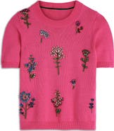 Boden Crystal Embellished Cotton Sweater