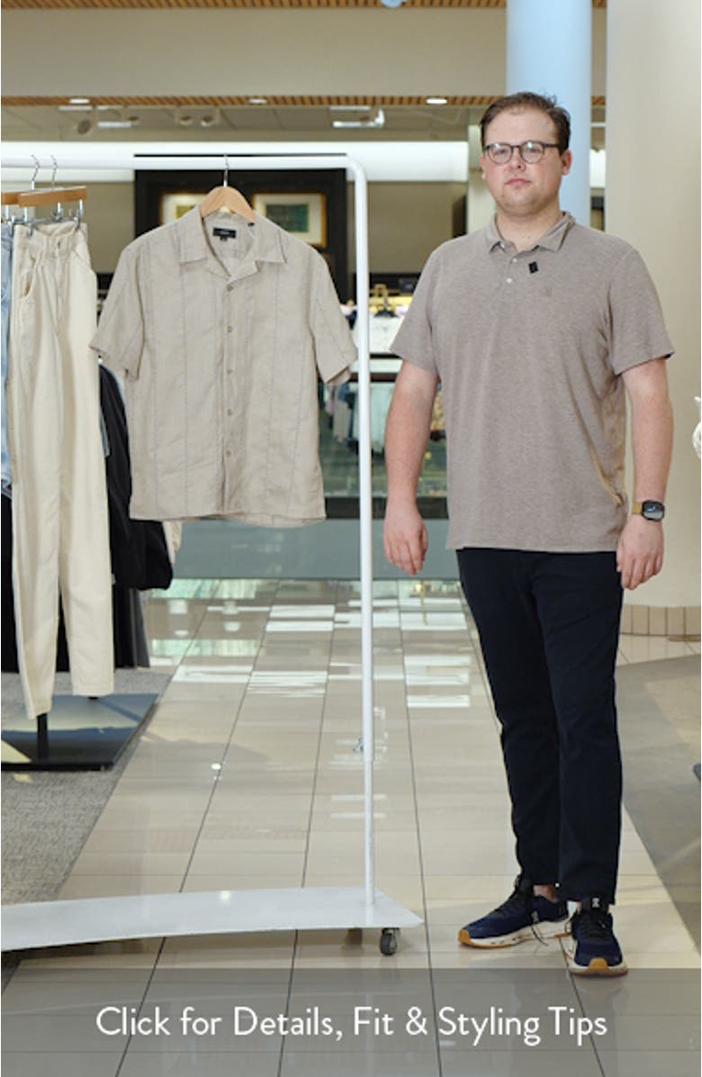 Eyelet Linen Button-Up Shirt, sales video thumbnail