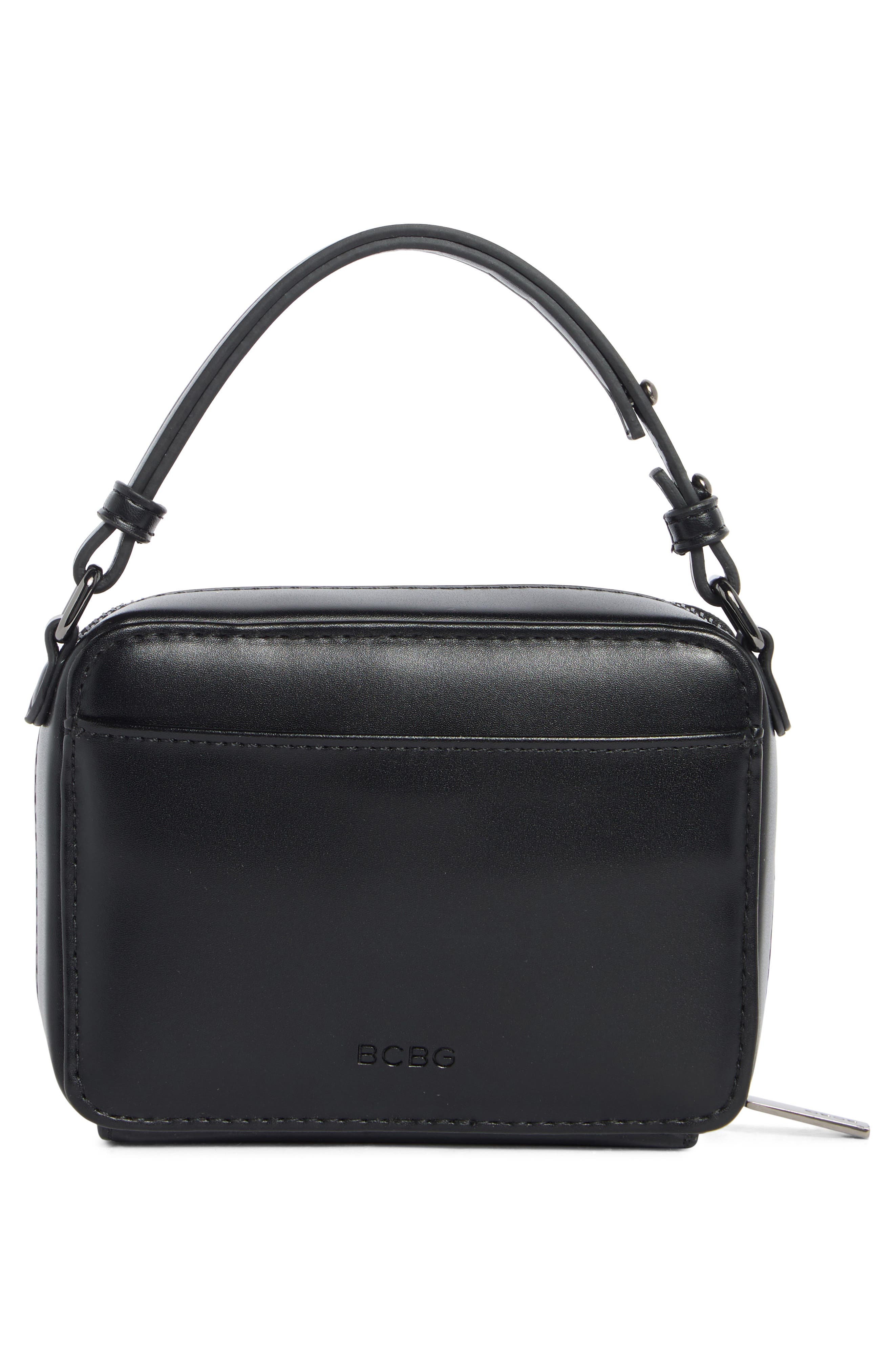 BCBG Slim Top Handle Clutch, Alternate, color, Black