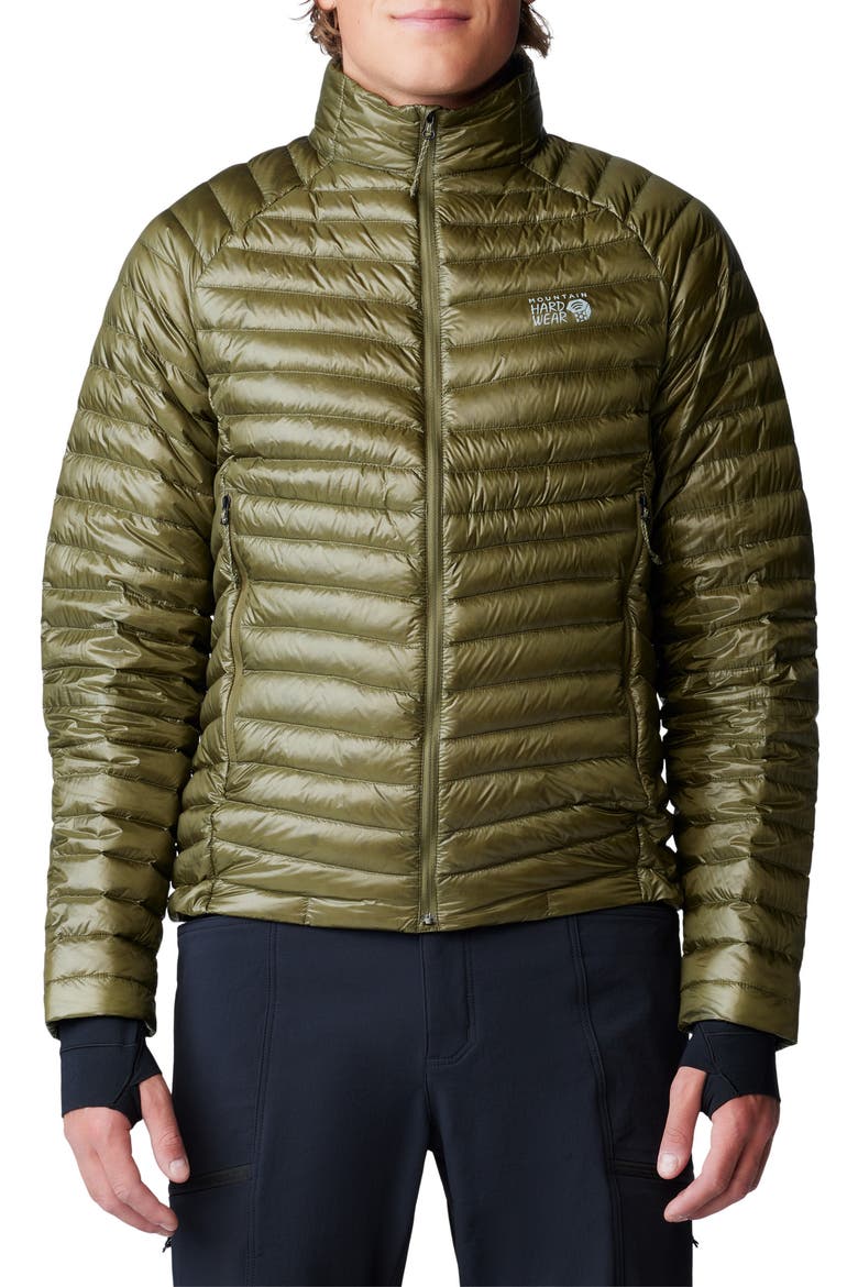 Ghost Whisperer Packable 800-Fill-Power Down Jacket, Main, color, COMBAT GREEN