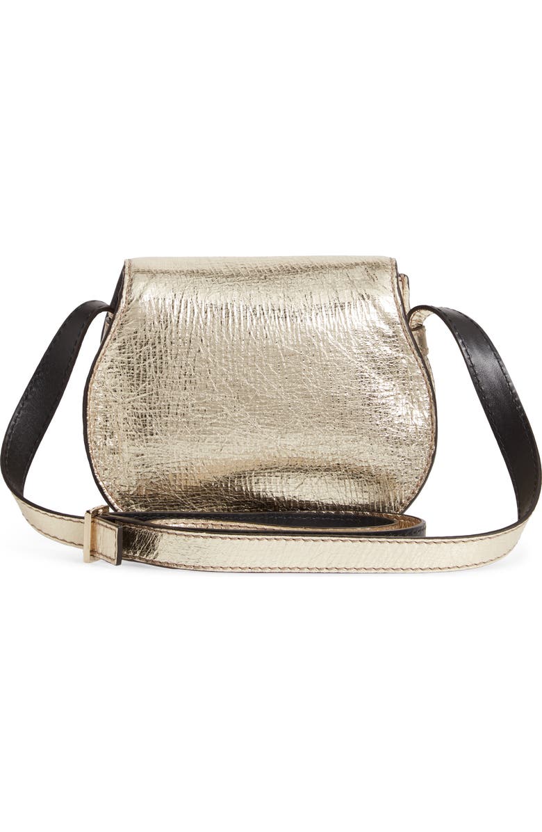 Chloé Mini Marcie Metallic Leather Crossbody Bag, Alternate, color,