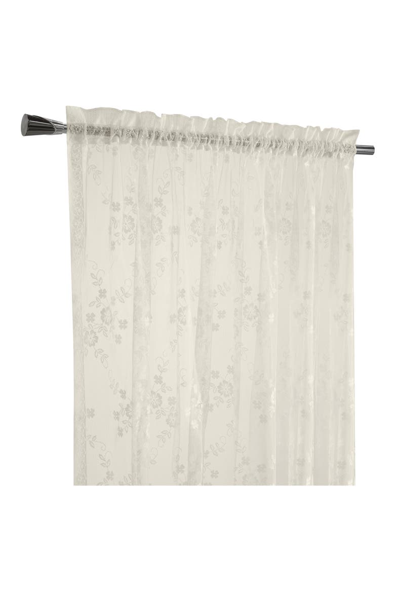 Single Indoor Curtain Panel, Alternate, color, EGGSHELL