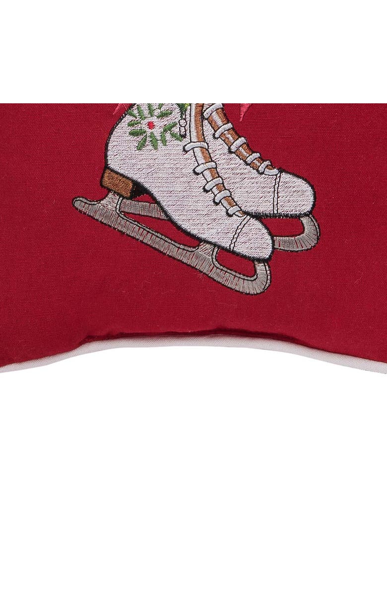 C&F Home Skated and Holy Christmas Throw Pillow, 10" x 10", Alternate, color, Red