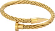 Adornia Men's Twisted Cable Nail Cuff Bracelet