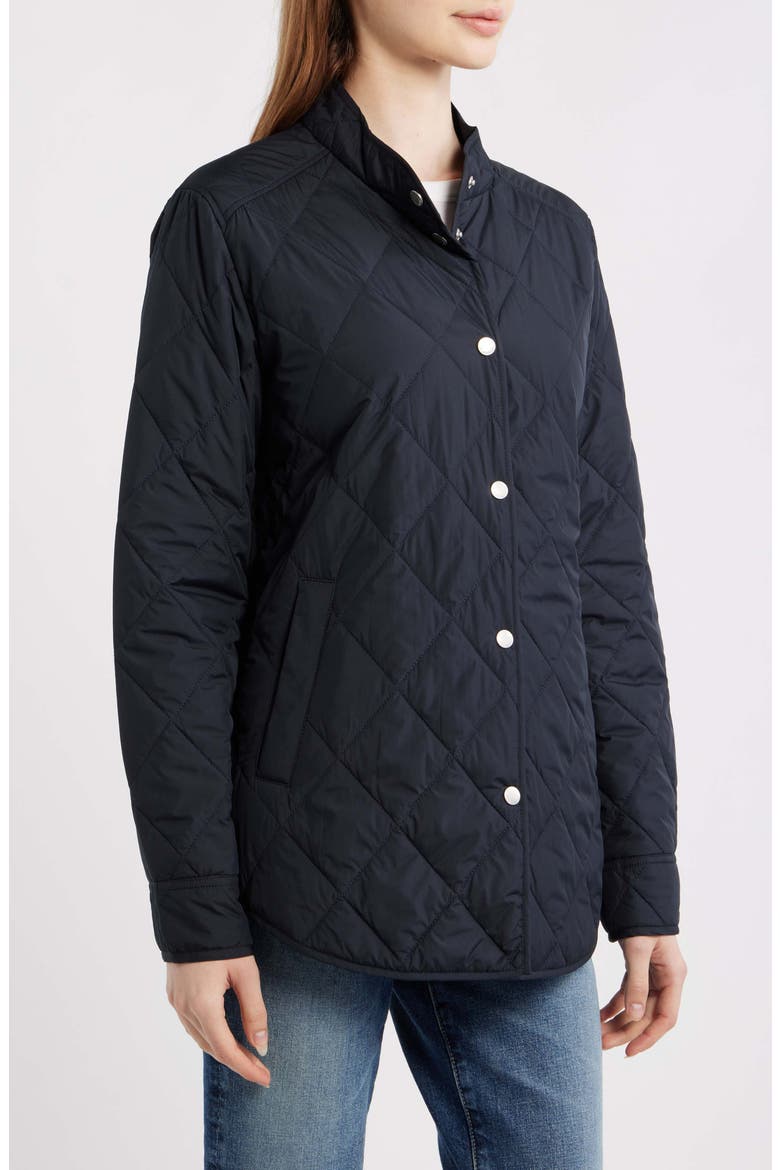 Water Repellent Quilted Jacket, Alternate, color, DARK INDIGO