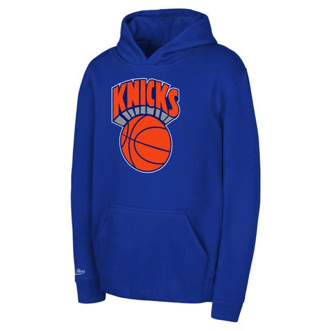 Preschool Mitchell & Ness Blue New York Knicks Retro Logo Pullover Hoodie