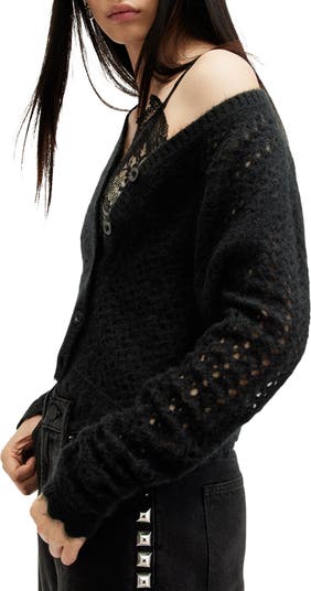 カーディガン VIVIAN OPEN STITCH V-NECK CARDIGAN | VIVIAN オープン ステッチ Vネック カーディガン レデ カーディガン VIVIAN OPEN STITCH V-NECK CARDIGAN | VIVIAN