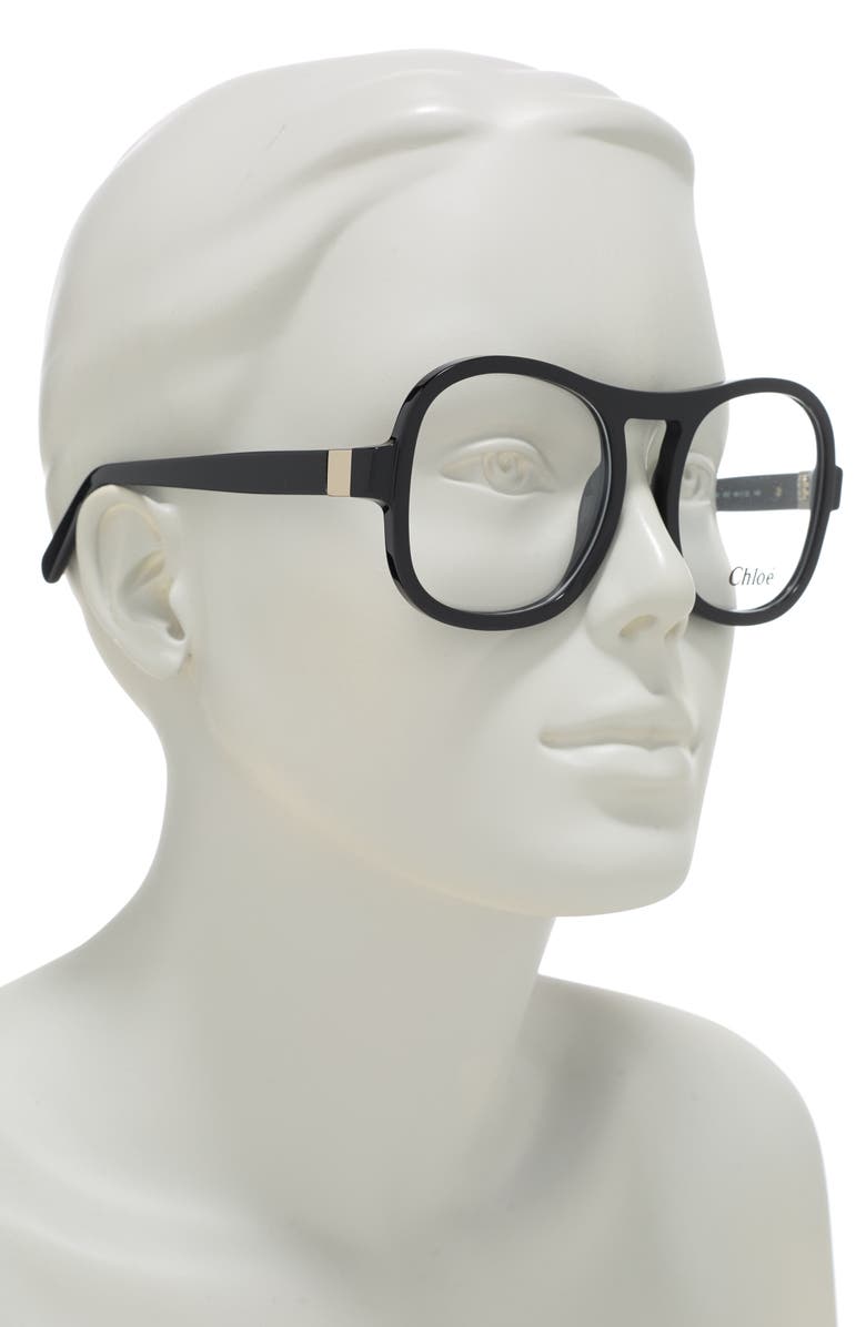 Chloé 54mm Mod Rectangle Full Rim Optical Frames, Alternate, color,