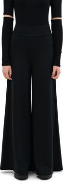 Marcella Georgia High Waist Wide Leg Ponte Knit Pants