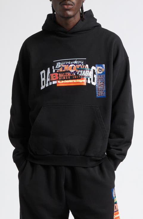 Medium Fit Bumper Stickers Appliqué Graphic Hoodie