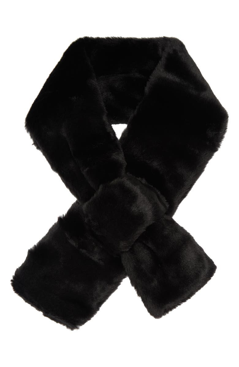 Portolano Faux Fur Scarf, Main, color, 