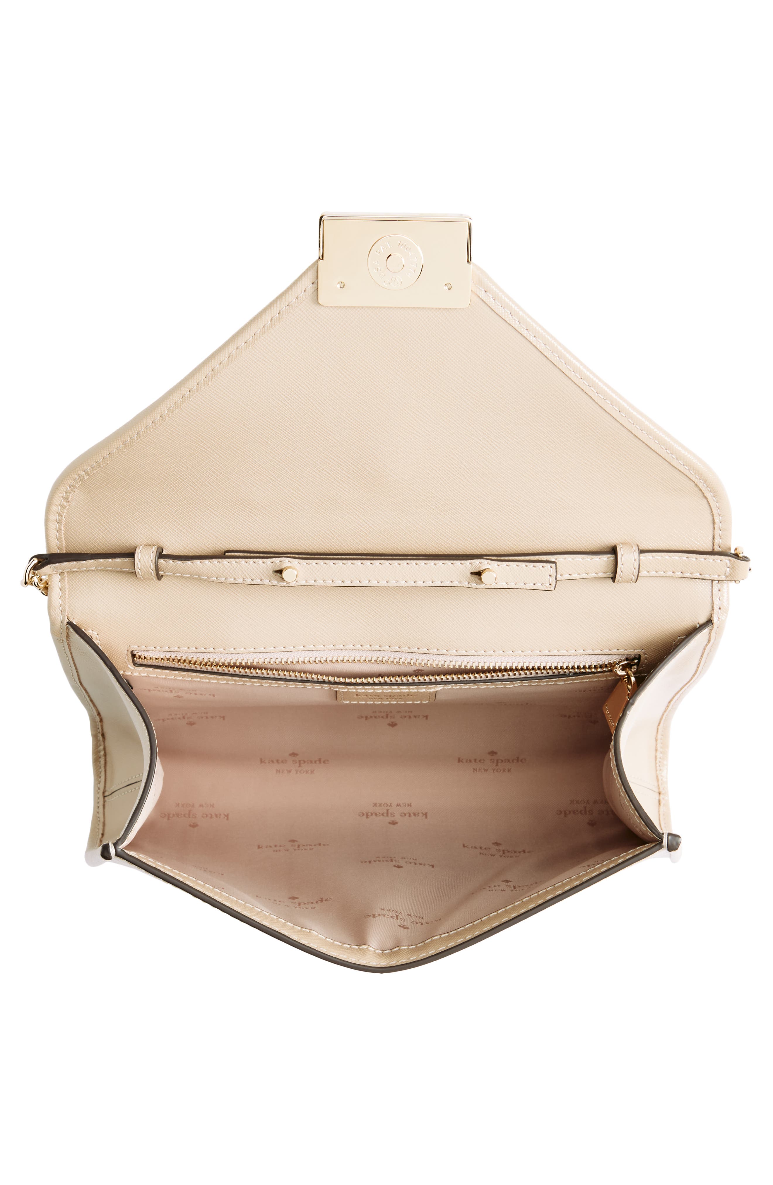 anna medium envelope leather convertible clutch, Alternate, color, WARM BEIGE